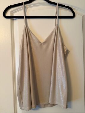 Express Metallic Champagne Cami Top